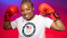 Morelle McCane in Workout Gear Uses Punching Bag and Says "Just Do it"