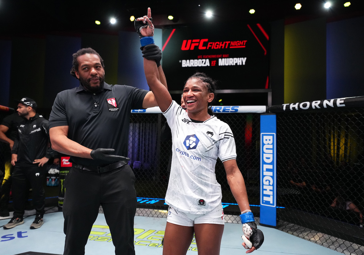 Angela Hill in TwoPiece Workout Gear is 