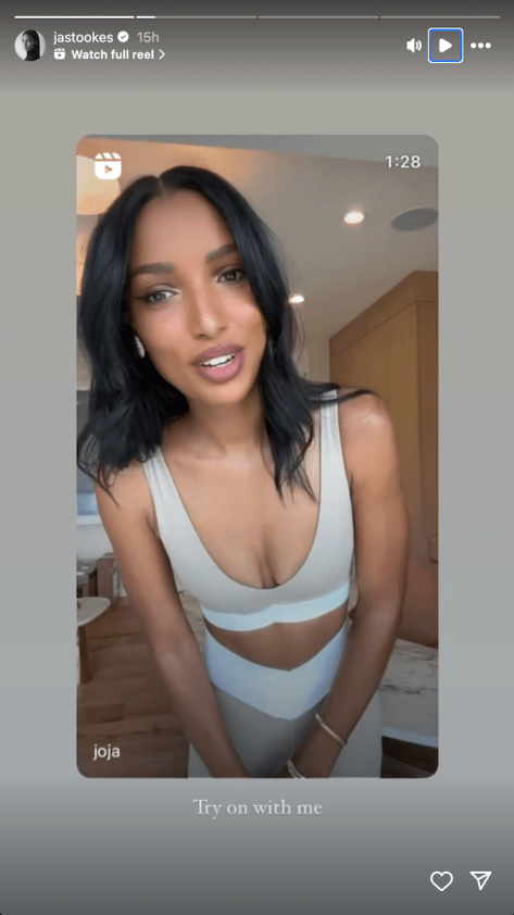 Jasmine Tookes In Red Swimsuit “Feels Like Summer”