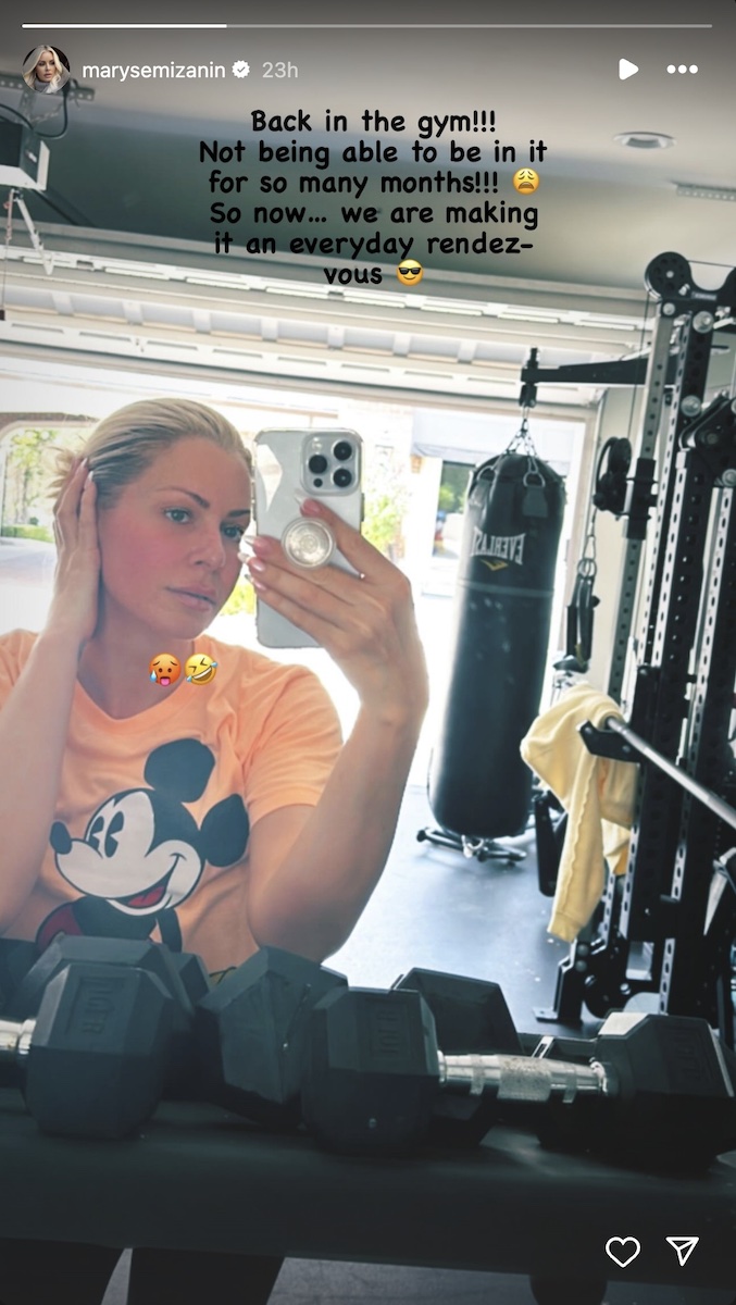 Ex-WWE Star Maryse in Workout Gear is 