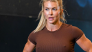 Brooke Ence in Two-Piece Workout Gear Says "Keep Those Hips Happy"