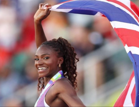 Dina Asher-Smith in Two-Piece Workout Gear Says Hi From "April"