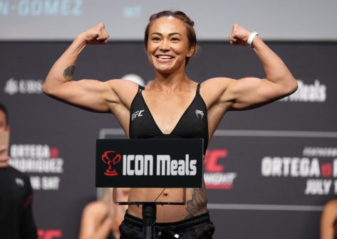 Michelle Waterson in Two-Piece Workout Gear Enjoys "Beautiful Day"