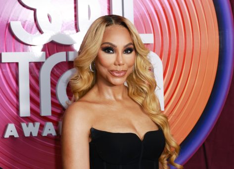 Tamar Braxton In One-Piece Workout Gear Says "Friday Feeling Good"