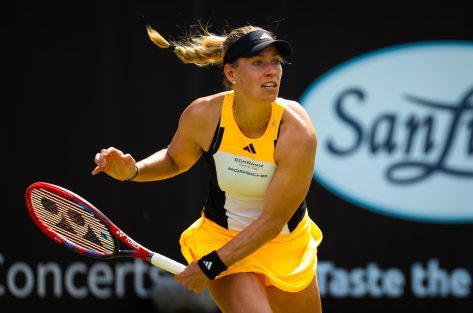 Angelique Kerber in Workout Gear is "Happy to be Back"