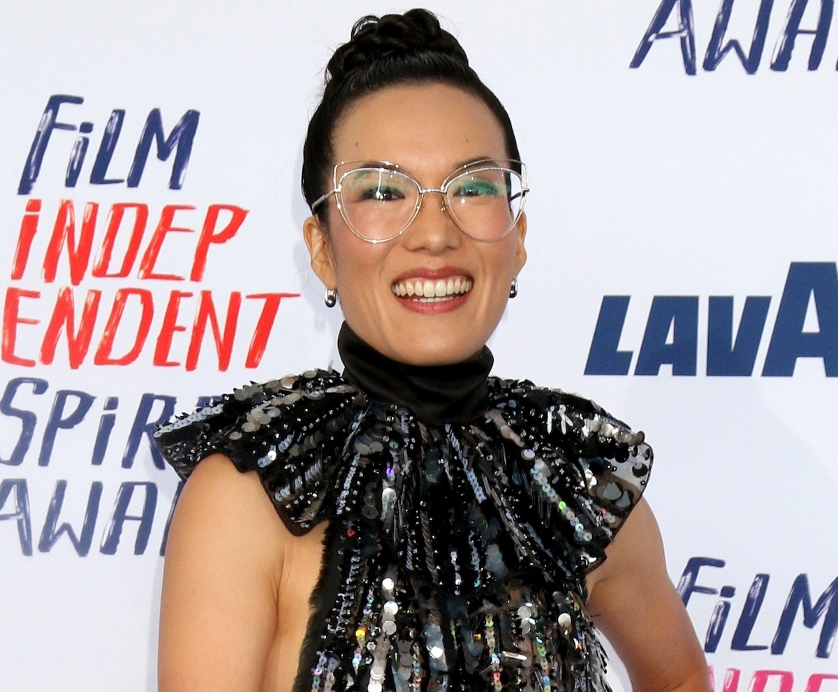 Ali Wong In Workout Gear Does Squats With a Resistance Band