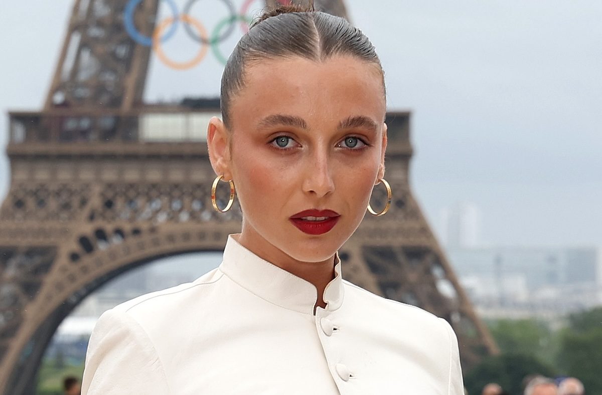 Emma Chamberlain in Workout Gear Poses as Olympic Gymnast