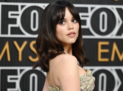 Jenna Ortega Bares Shoulders in Dark Green Dress in Mexico City