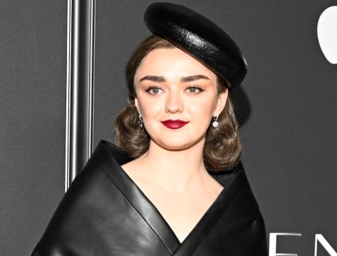 Maisie Williams Stuns in Tube Top While Sharing Sweet Moment with Her Dog