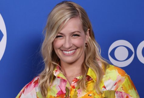 Beth Behrs in Workout Gear Throws Pitch for the Orioles and "Got it Over the Plate!"