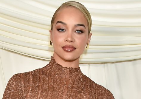 "Golden Barbie" Jasmine Sanders Bares Abs and Shoulders on Instagram