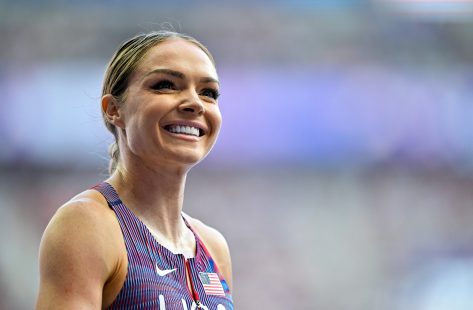 Track and Field Stunner Charli Hawkins in Swimwear Enjoys “Off Season”