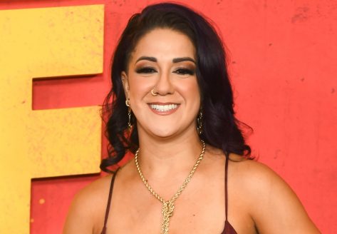 WWE's Bayley in Two-Piece Workout Gear Stares Down Indi Hartwell