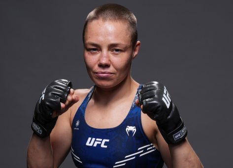 MMA Fighter Rose Namajunas in Two-Piece Workout Gear Says “I Am Strong”