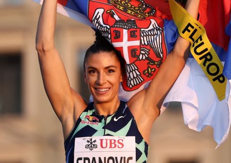 Long Jumper Ivana Spanovic in Two-Piece Workout Gear Shares "Off Season Grind"