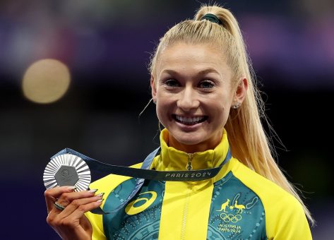 Olympic Medalist Jessica Hull in Bikini Top is “Super Excited”