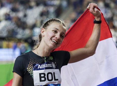 Track and Field Star Femke Bol in Two-Piece Workout Gear Says "All is Good"