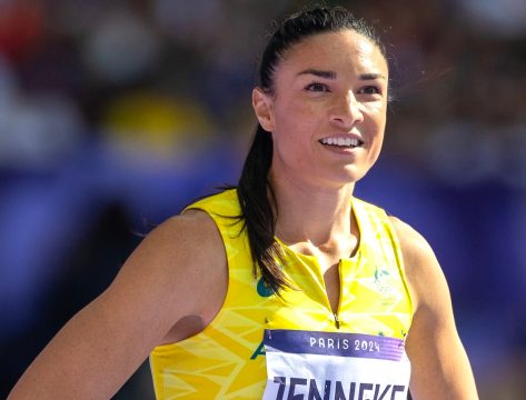 Hurdler and Model Michelle Jenneke in Two-Piece Workout Gear is "Back Walking"