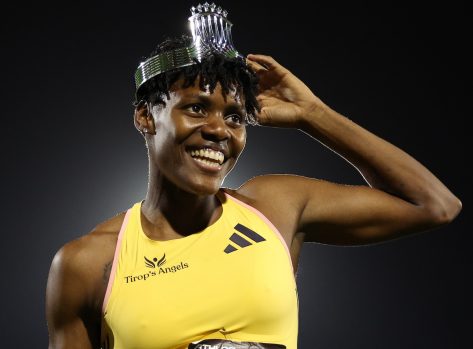 Track Athlete Marileidy Paulino in Two-Piece Workout Gear is "Stronger Than Ever"