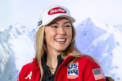 Skier Mikaela Shiffrin in Two-Piece Workout Gear Shares "Plot Twist"