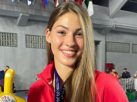 Volleyball Star Hena Kurtagić in Two-Piece Workout Gear Has a "Great Performance"