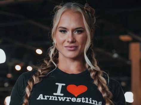 Arm Wrestling Champ Sarah Bäckman in Two-Piece Workout Gear is "Strong and Beautiful"