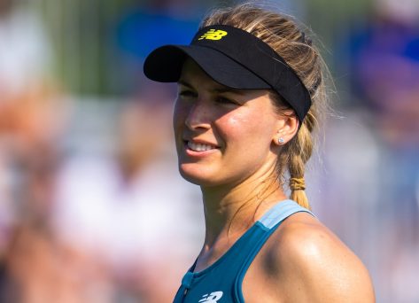 Tennis Player Eugenie Bouchard in Two-Piece Workout Gear Had "an Amazing Time"