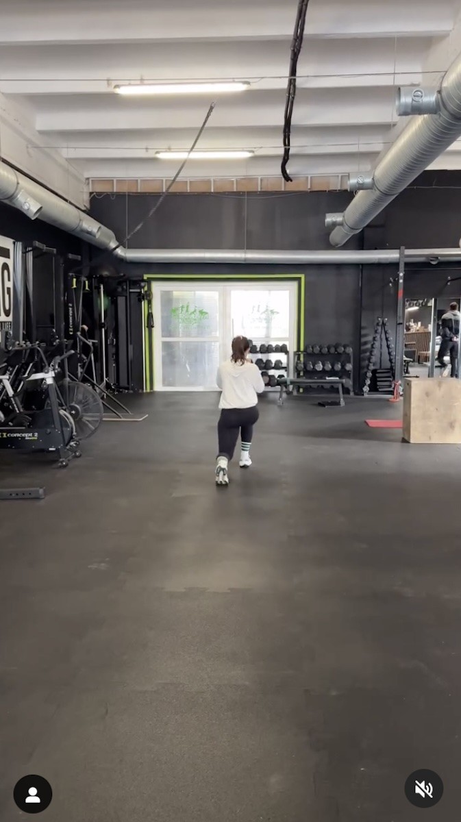 Joanna Jedrzejczyk is seen doing lunges