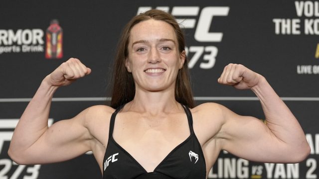 MMA Fighter Aspen Ladd in Two-Piece Workout Gear Asks "What Makes You Happy?"