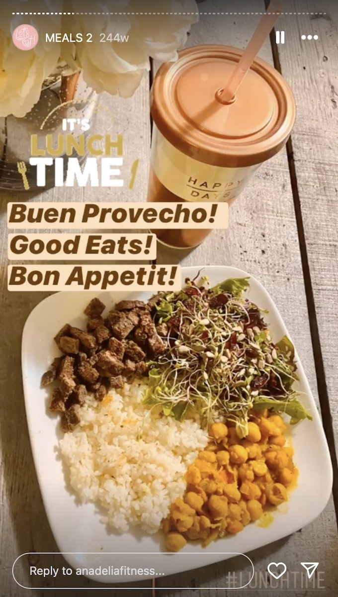 Ana Delia De Iturrondo shares a photo of her lunch.