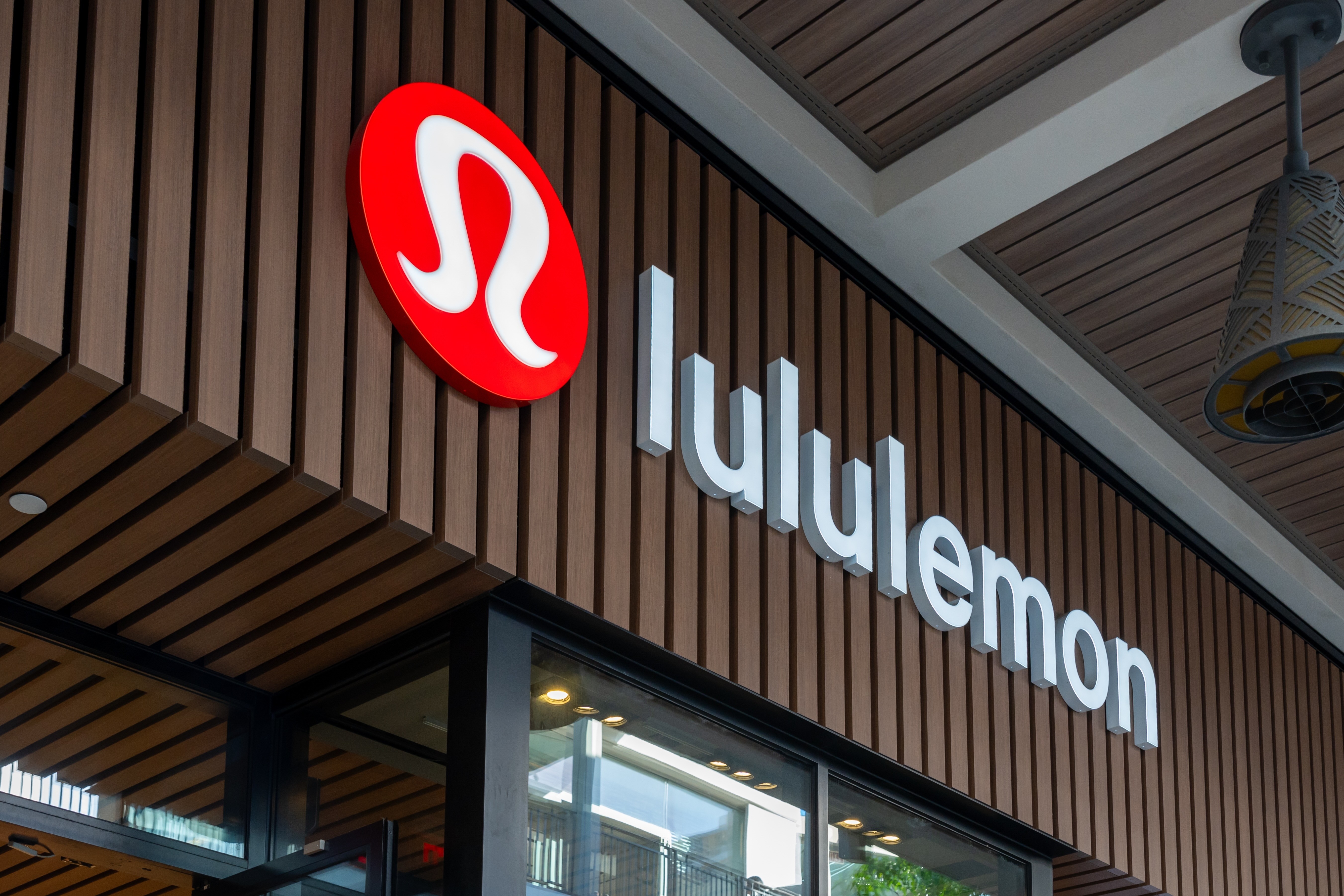 A Lululemon storefront.