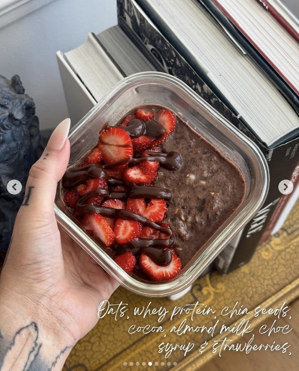 Rachel Aust displays her sweet but healthy treat.