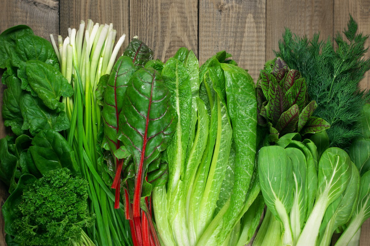 Spring,Vitamin,Set,Of,Various,Green,Leafy,Vegetables,On,Rustic