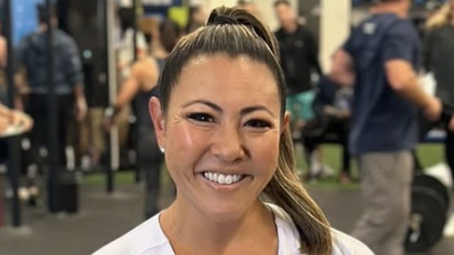 CrossFit Athlete Jamie Hagiya in Two-Piece Workout Gear Does "Barbell Therapy"