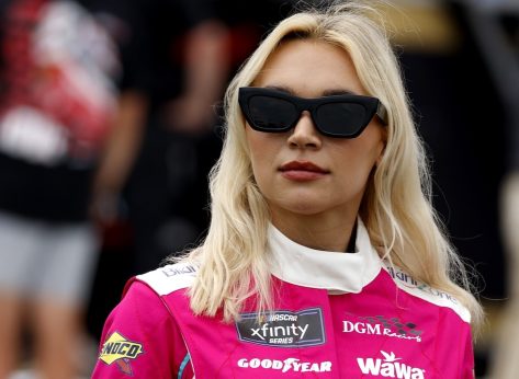 NASCAR Driver Natalie Decker in Two-Piece Workout Gear Shows Off "31 Weeks"