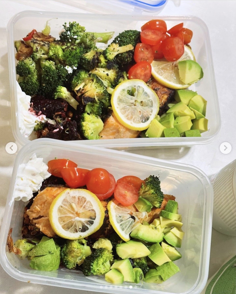 Emma Raducanu shares a photo of her meal prep.