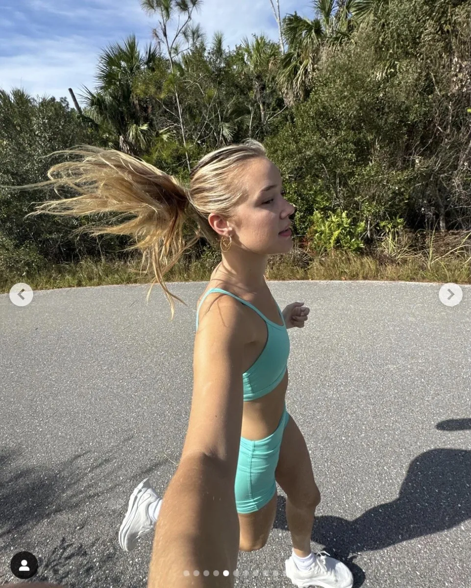 Olivia Ponton shares a selfie from her run.