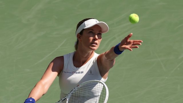 Tennis Player Danielle Collins in Two-Piece Workout Gear is "Back at It"
