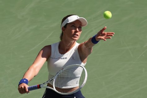 Tennis Player Danielle Collins in Two-Piece Workout Gear is "Back at It"
