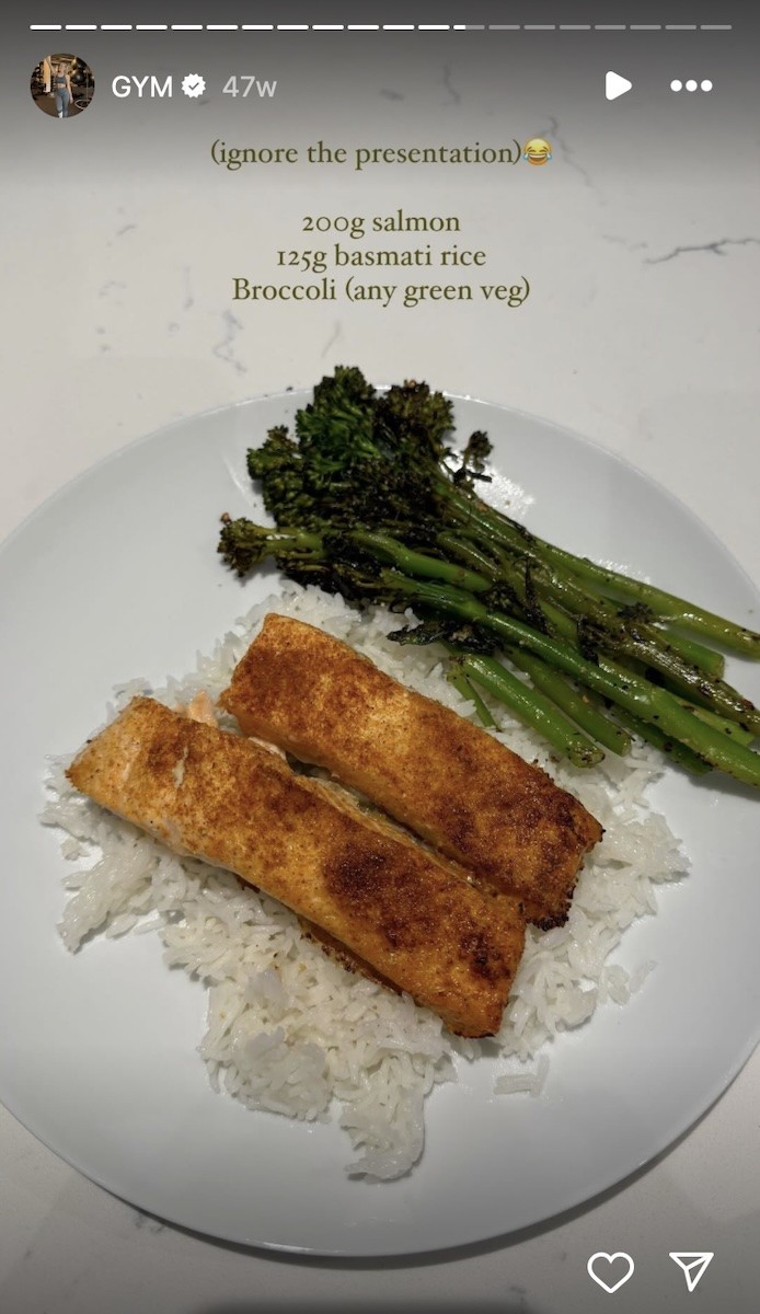 Salmon, rice and asparagus