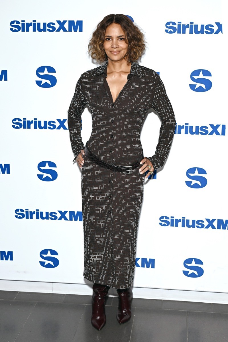 Halle Berry poses for a few photos at SiriusXM studios in NYC