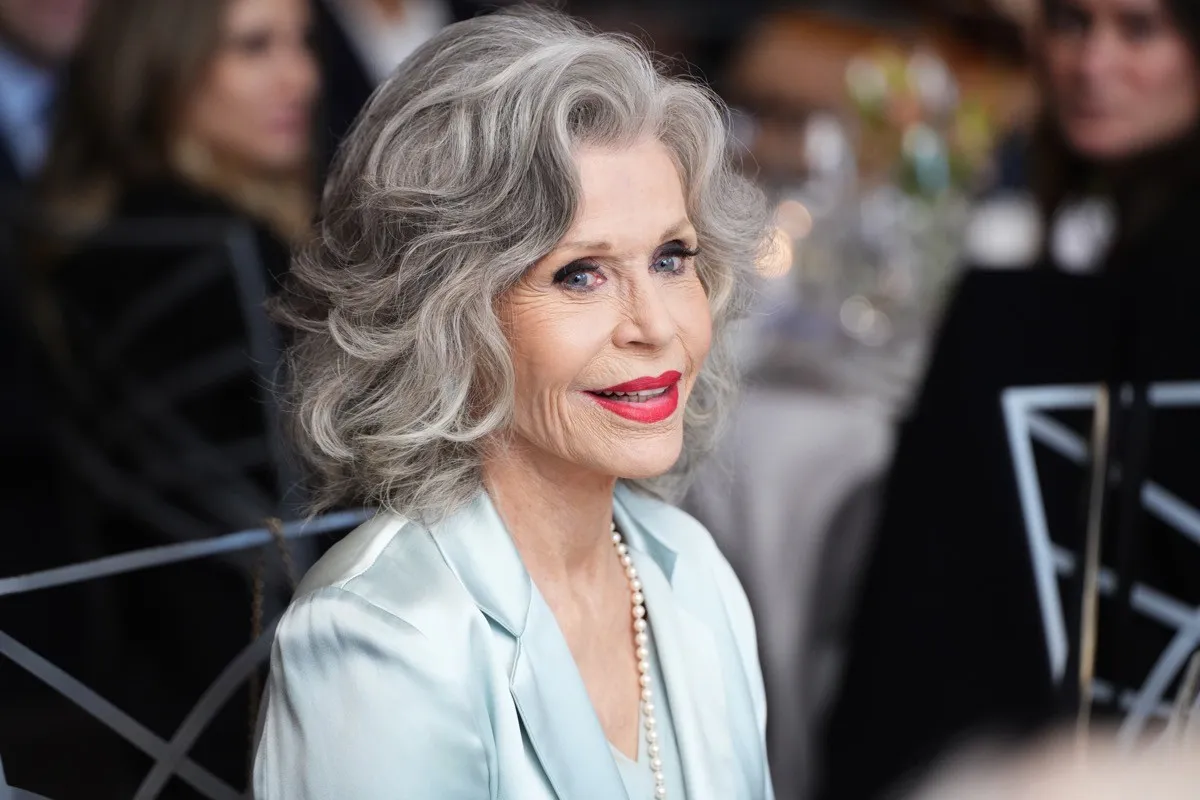 Jane Fonda is seen in New York City at the Marie Curie Legacy Gala at The Rainbow Room