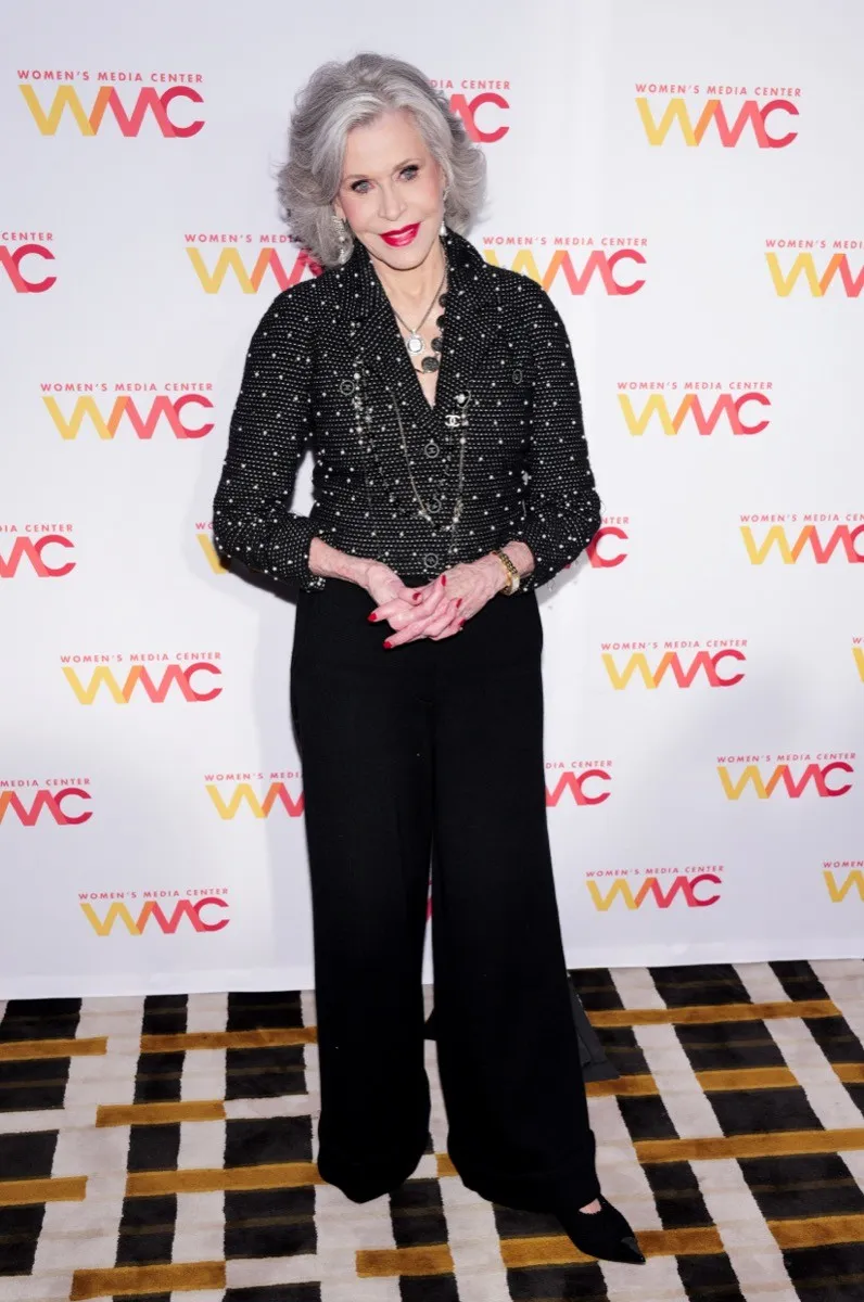 Pretty in pearls. Jane wore a pearl embellished top for The WMC 2024 Women's Media Awards