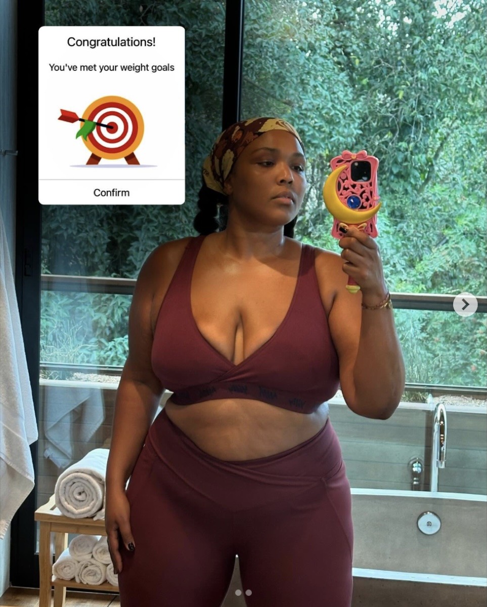 Lizzo shows her fitness progress