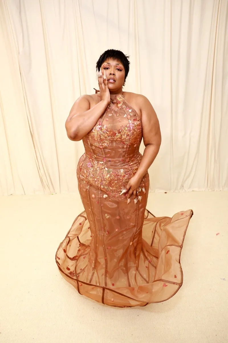 Lizzo poses at the Met Gala