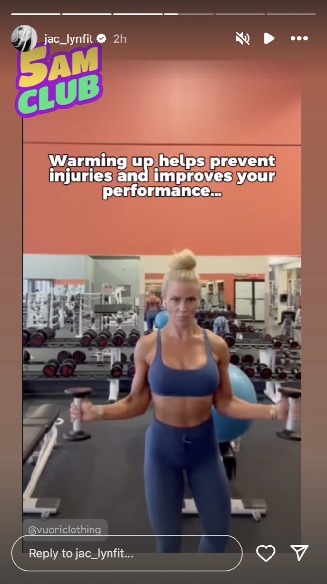 Jaclyn Cordeiro at the gym