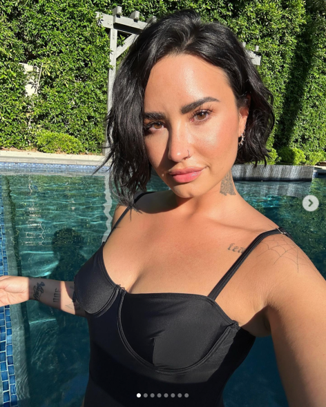Demi Lovato in Two-Piece Workout Gear is "The Baddest on Earth"