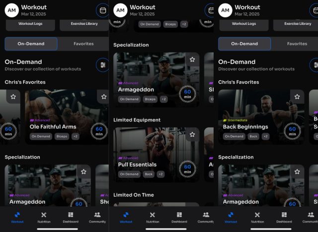 Chris Bumstead STNDRD app screenshots