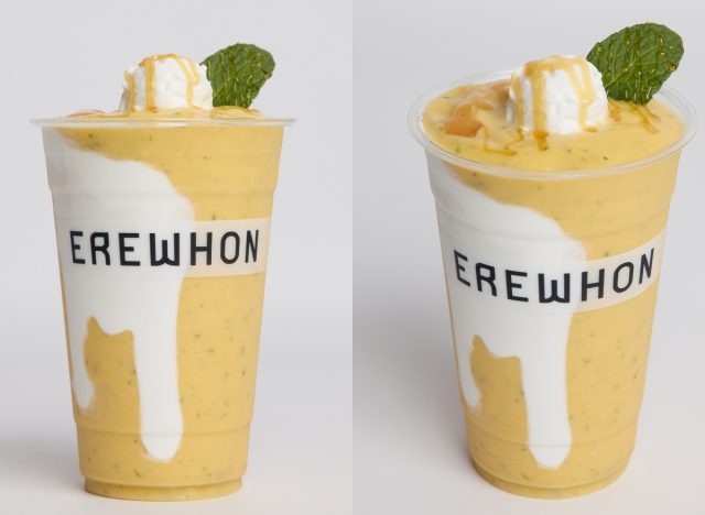 Nara Smith's Erewhon smoothie split-image