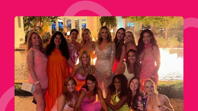 Lindsay Hubbard and friends posing at SLS Baha Mar resort